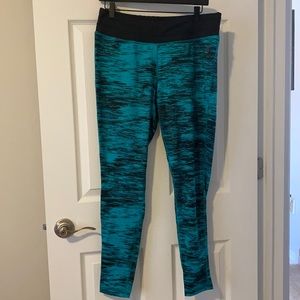 Teal & Black Animal Striped Leggings